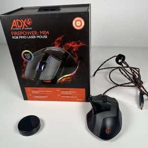 ADX FIREPOWER M04 RGB MMO Laser Gaming Mouse - Picture 1 of 7