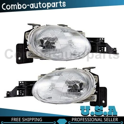 Conjunto de faros izquierdo derecho para Dodge Neon 1995-1999 Foto 1 de 3