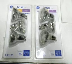 LOT 2 GE 3 Pack Basic LED MR16 Warm White Dimmable Flood Light Bulbs 35w - Picture 1 of 1