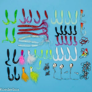 Juego de cebo trucha perca pez depredador Sbirolino aprox. 60 piezas Jigs-Twister-Spinner - Imagen 1 de 1