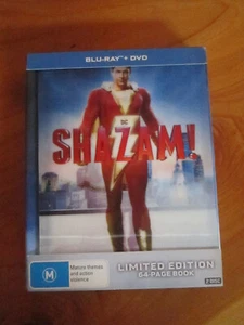 DVD BLU-RAY SHAZAM DC LIMITED EDITION 64-PAGE BOOK LENTICULAR COVER ** GREAT - Picture 1 of 3