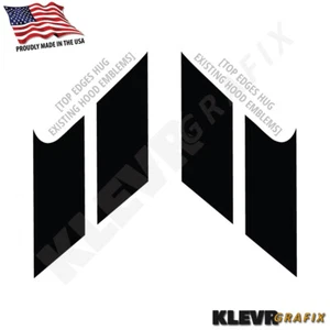 Double Bar Hash Marks Fender Stripes Set Vinyl Decal Graphics Fits 2019+ Ram - Picture 1 of 5
