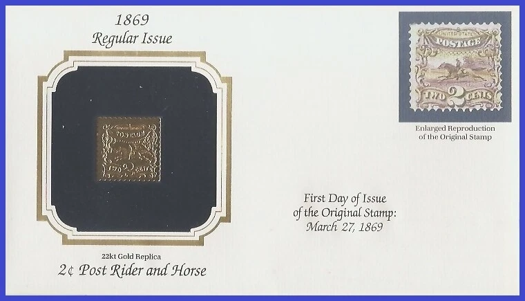 USA2 # 113 U/A GOLDEN REPLICA non FDC   Post Horse and Rider - Image 1 of 1