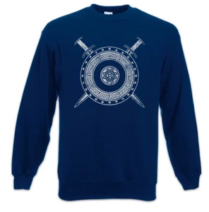 Sudadera Escudo Vikingo y Espadas Pulóver Valhalla Vikingos Odín Thor Nórdicos - Imagen 1 de 1