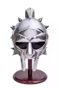 Griechische Rüstung Maximus Gladiator Helm für Rollenspiel mit gratis Aufsteller H D - Bild 1 von 11