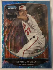 Kevin Gausman 2013 Bowman Chrome Draft TP-8 Blue Wave Refractor SP Blue Jays