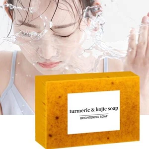 Turmeric Kojic Acid Brightening Soap Skin Whitening Dark Spots lightening AcAU` - Picture 1 of 12