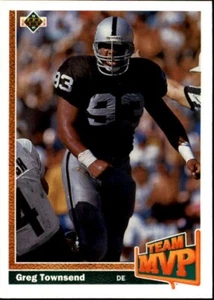 1991 Upper Deck Greg Townsend Los Angeles Raiders Team MVP Card # 463 MINT - Picture 1 of 2