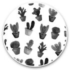 2 X Vinyl Stickers 7.5Cm (Bw) - Cute Cactus Plants Cacti Mexico  #40877