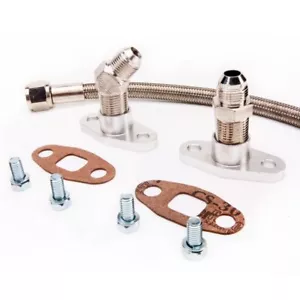 TRITDT Fits Garrett GT32 GT37 GT40 Turbo Oil Drain Line Kit 8AN 35cm - Picture 1 of 1