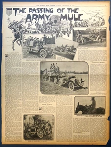 1911 Detroit Sonntag Zeitung Feature Page - The Passing of the Army Mule - Bild 1 von 1