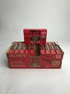 NOS Sony Hi8 120 Minute 10pack 8mm Video cassette Tape Sealed P6-120HHG3 - Picture 1 of 14