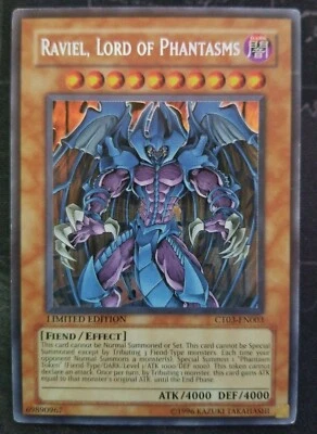 Raviel Lord of Phantasms CT03-EN003 Secret Rare Limited Edition MP Yugioh - Image 1 of 2