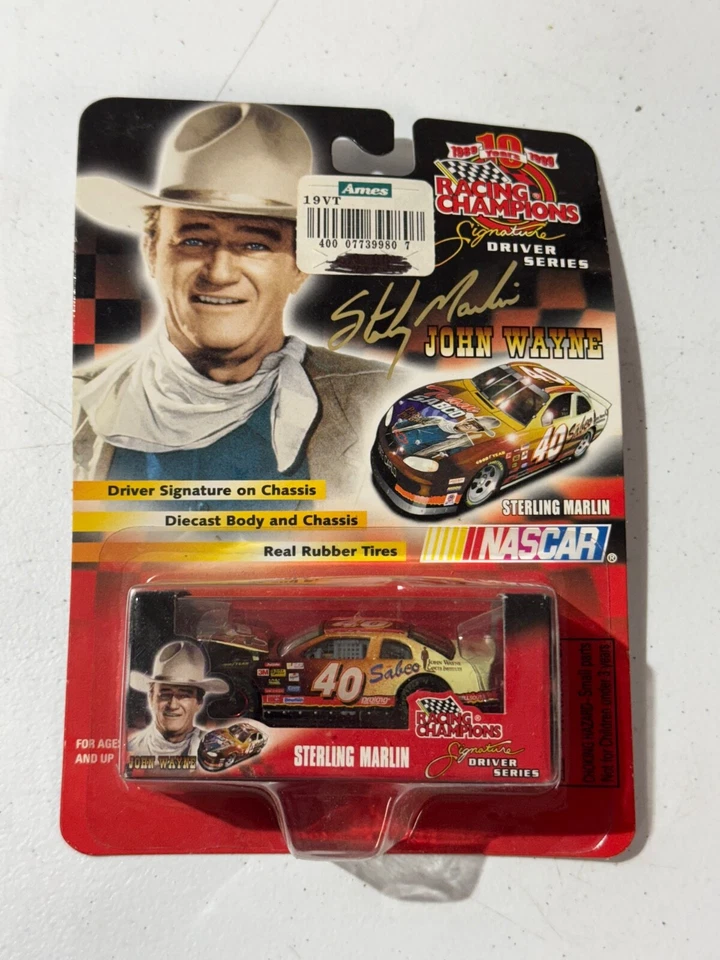 RACING CHAMPIONS SERIE FIRMA STERLING MARLIN #40 JOHN WAYNE 1999 NUEVO Foto 1 de 4