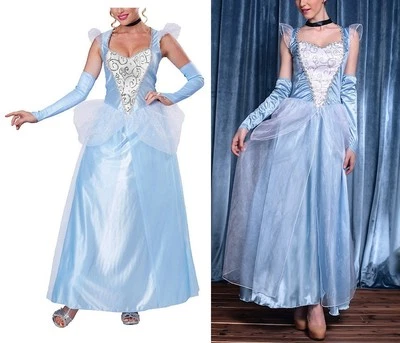 Cenerentola - Vestito Carnevale Donna Woman Cinderella Costume Dress 8855012 E - Immagine 1 di 4