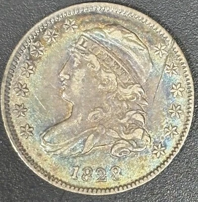 1828 10C Capped Bust Dime SM Date - Raw XF Scratch - See Pictures - Image 1 of 3