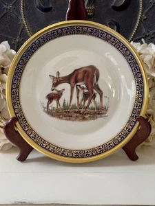 VTG 1978 Lenox BOEHM Woodland Wildlife Whitetail Deer Collector Plate Bone China - Picture 1 of 16