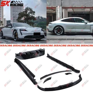 For Porsche Taycan 4S GTS 20-24 Dry Carbon Front Rear Lip Side Skirts Body Kits - Picture 1 of 36