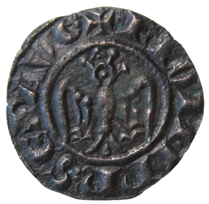 REINO DE SICILIA, MESINA. BILLON DENARO. FEDERICO II, 1197-1250 AD. CROSS REV - Imagen 1 de 3