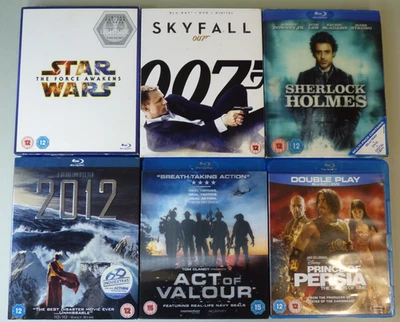 6 x BluRay Action Bundle-Bond Skyfall/Star Wars/Sherlock Holmes/Prince of Persia - Image 1 of 4