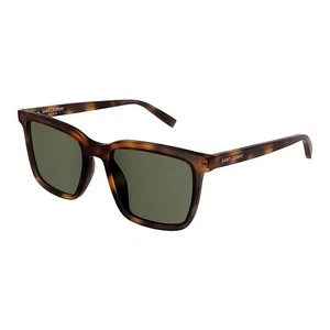 Gafas de sol cuadradas de plástico Saint Laurent SL 500S 003 Havana lentes verdes - Imagen 1 de 3