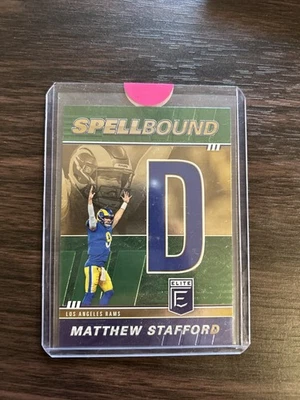 2022 Panini Donruss Elite - Spellbound Matthew Stafford #SB-MS8 Green Letter D - Image 1 of 2
