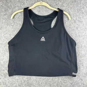 Sujetador deportivo Reebok Top corto para mujer XXL negro espalda deportiva entrenamiento gimnasio logotipo - Imagen 1 de 15