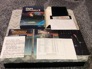 1984 FLIGHT SIMULATOR II VIDEO GAME for THE COMMODORE 64 from SUBLOGIC in BOX - Bild 1 von 5