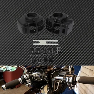 Black Cap Buttons + Handlebar Control Switch Housing Cover For Harley Touring - Imagen 1 de 12