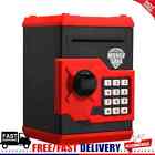 Electronic Piggy Bank ATM Password Money Automatic Save Safe Box (Black Red