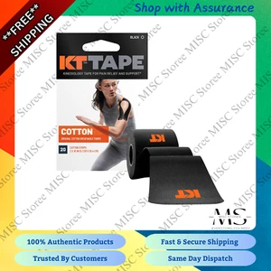 KT tape black cotten 20 strips (2 x 10 in)- Brand New - Picture 1 of 3
