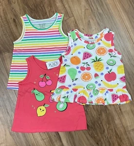 NWT Toddler Girls Fruit Tank Top 3-Pack - Size: 2 T - Picture 1 of 4