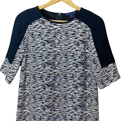 FRENCH connection black animal tiger print lace back mini sheath dress size 4 - image 1 of 4