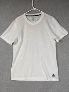 Ed Hardly Men's Medium Tee T Shirt Undershirts Crew Neck White Small Logo - Picture 1 of 7