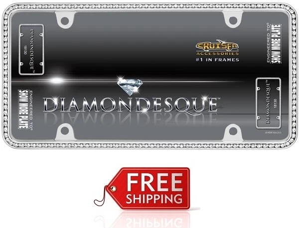 Pearlesque License Plate Frame - Cruiser 18130: Crystals & Pearls That Sparkle Foto 1 de 2