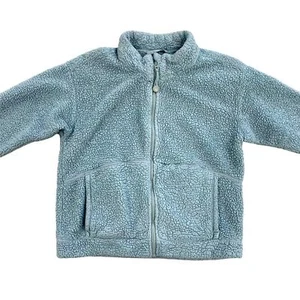 Athleta Girl Blue Full Zip Front Pocket Sherpa Pullover XL 14 - Picture 1 of 4