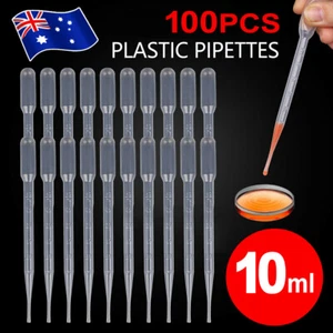 10ML Plastic Pipettes Eye Dropper Disposable Graduated Transfer Liquid Drop - Picture 1 of 11