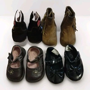 Baby Girl Shoe Lot Size 2+ 6-12 Months - Picture 1 of 9