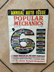 Vintage Popular Mechanics January 1961 Magazine Car Spec Card Motor Ford Holden - Picture 1 of 9