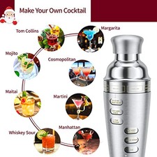 Coctail Shaker Set Rotation Recipe Guide for 8 Bar Coctails Jigger 700ML 5pcs
