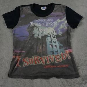 Vintage Disney Shirt Youth XL Tower of Terror Twilight Zone Short Sleeve - Picture 1 of 9