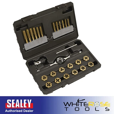 Conjunto de torneiras e matrizes hexagonais Sealey Premier 26 peças - SAE/Imperial revestido de titânio - Imagem 1 de 4