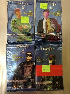 4 Vintage Fleer 95 Ultra Sealed Batman Forever Movie 8 per pack  - Picture 1 of 2