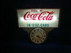 Vintage Drink Coca Cola In 12 oz. Cans lighted clock” WORKS