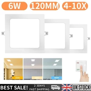 4-10x 6W Square Recessed Panel Down Lamp Ultra Thin Shop Office porch Spotlight - Picture 1 of 16