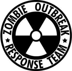 Calcomanía pegatina de vinilo radiactivo Zombie Outbreak Response Team - elige el color de la talla - Imagen 1 de 2