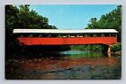 Chrome Postcard Kingwood PA Pennsylvania Lower Humbert Covered Bridge