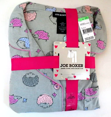 NEW - Joe Boxer Hedgehogs Juniors Large 2-Piece Flannel Pajama Sleep Set - Image 1 of 4