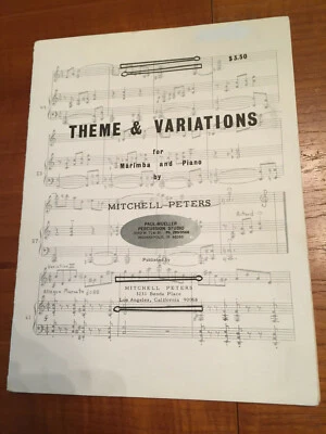 TEMA Y VARIACIONES, Marimba y Piano comp., Mitchell Peters, para 2 y 4 mazos Foto 1 de 4