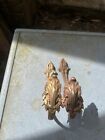 Pair Of antique French Gilt Solid brass curtain tie backs